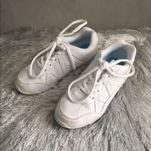 Girls White Tennis Shoes for Cheer/Baton/etc, 12.5